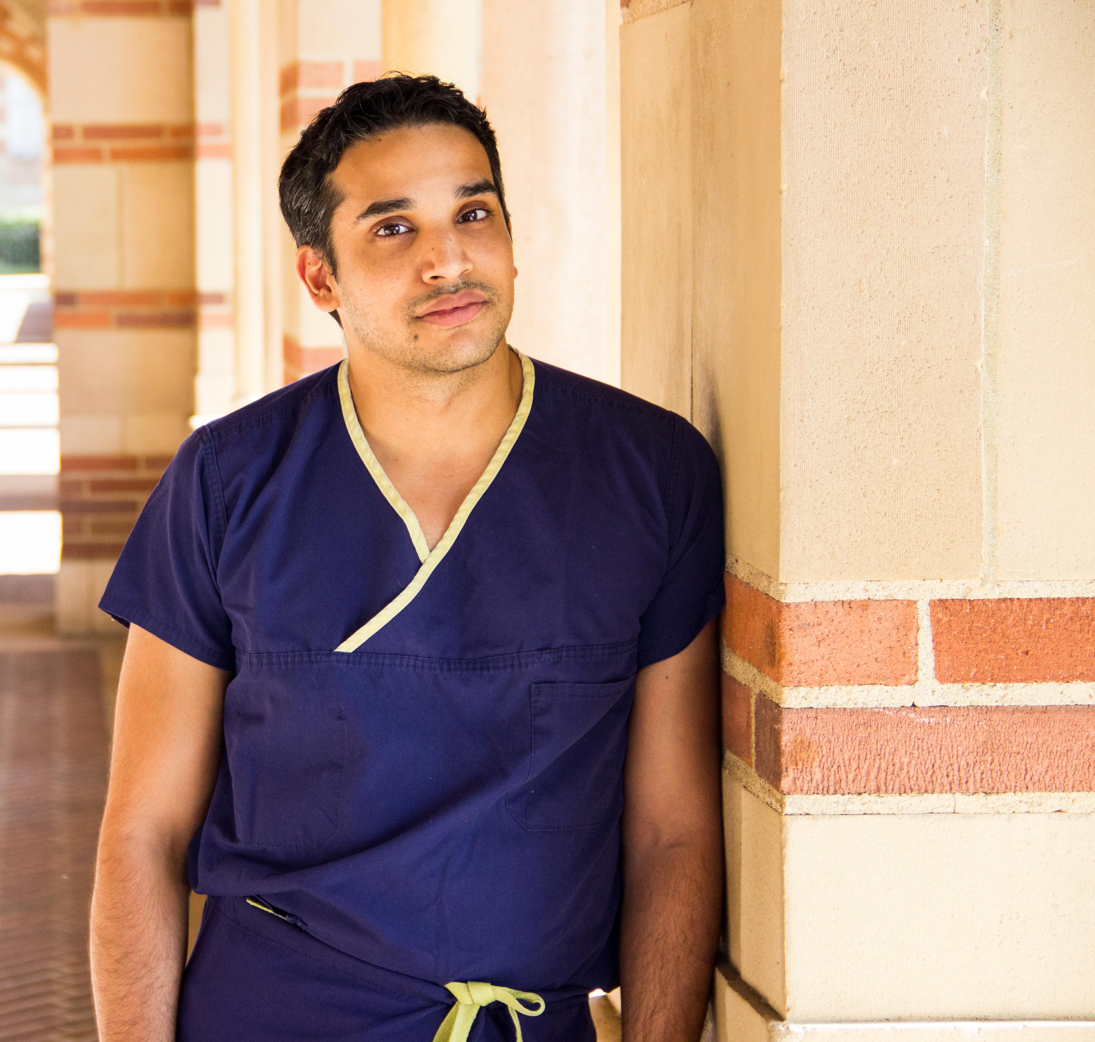 Dr. Aalap Shah in scrubs